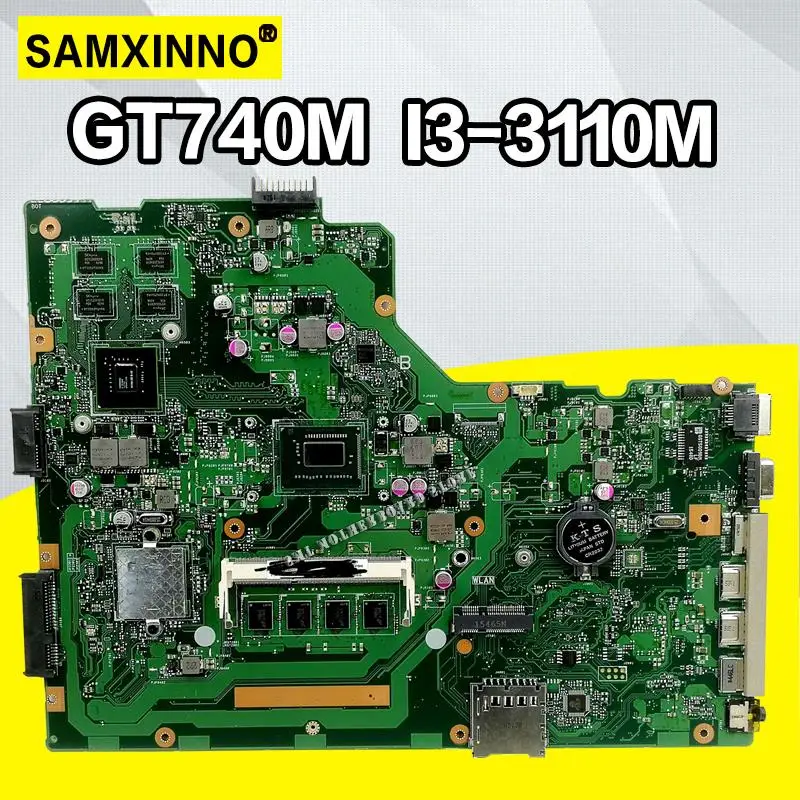

X75VB Laptop motherboard for ASUS X75VB X75VD X75VC X75V Test original mainboard HM76 4G RAM GT740M I3-3110M