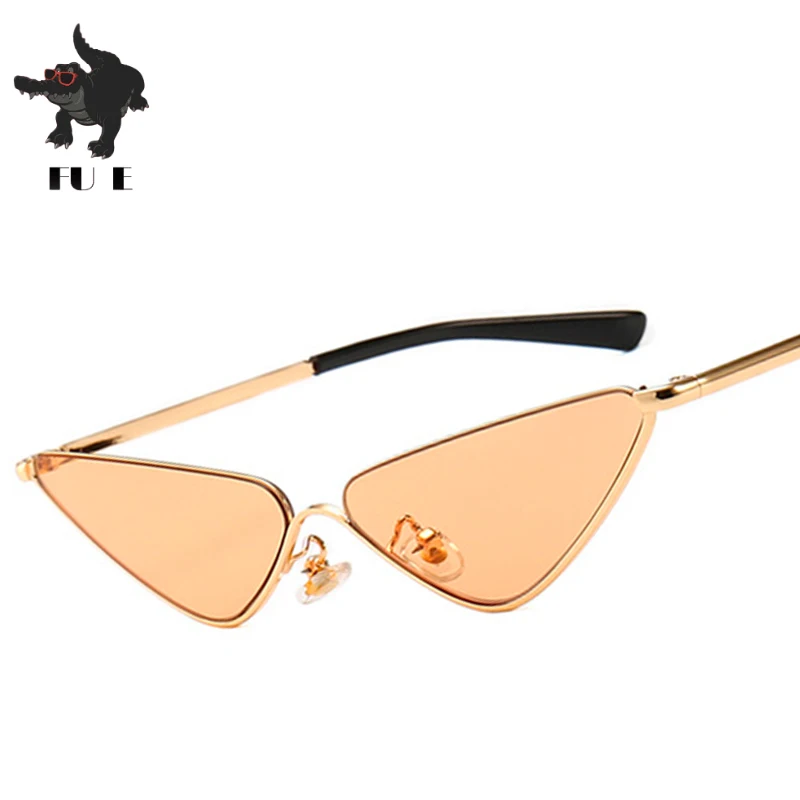 New Women Cat Eye Sunglasses Fashion Men Clear Red Pink Yellow Purple Candy Color Shades Half Frame Cat's Eye Sun Glasses UV400