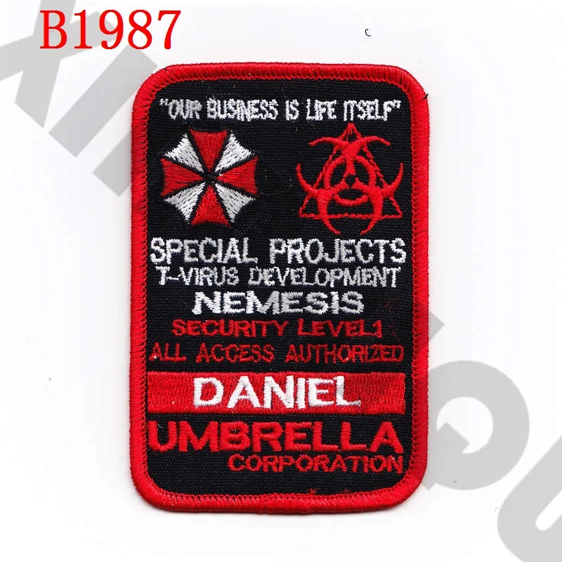 

Embroidery patch Custom name tapes Umbrella Corporation B1987