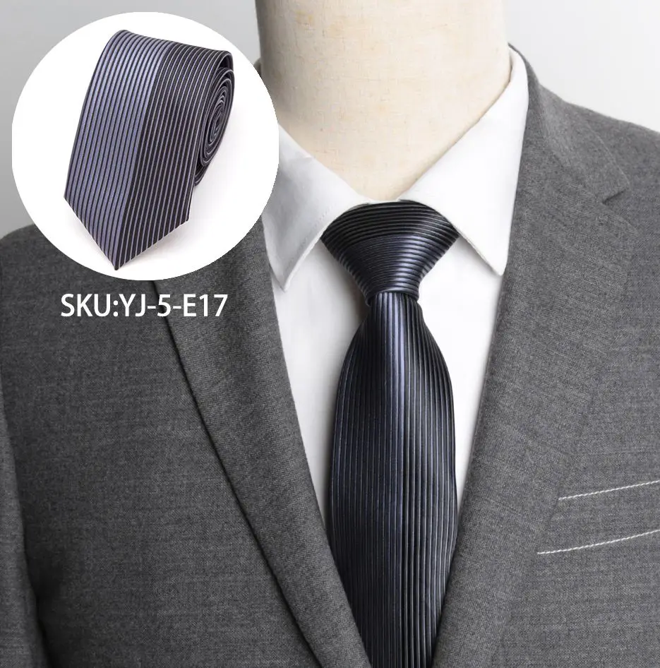 Мужские галстуки формальные роскошные полосатые галстуки бизнес Свадебные модные жаккардовые галстуки 6 см для мужской одежды рубашки аксессуары галстук-бабочка - Цвет: YJ-5-E17