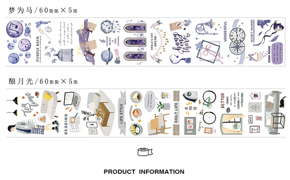 60 мм* 5 м Мода девушка жизнь Серия васи лента фотоальбом скрапбук декоративная клейкая лента diy Подарочная открытка ручной работы наклейка
