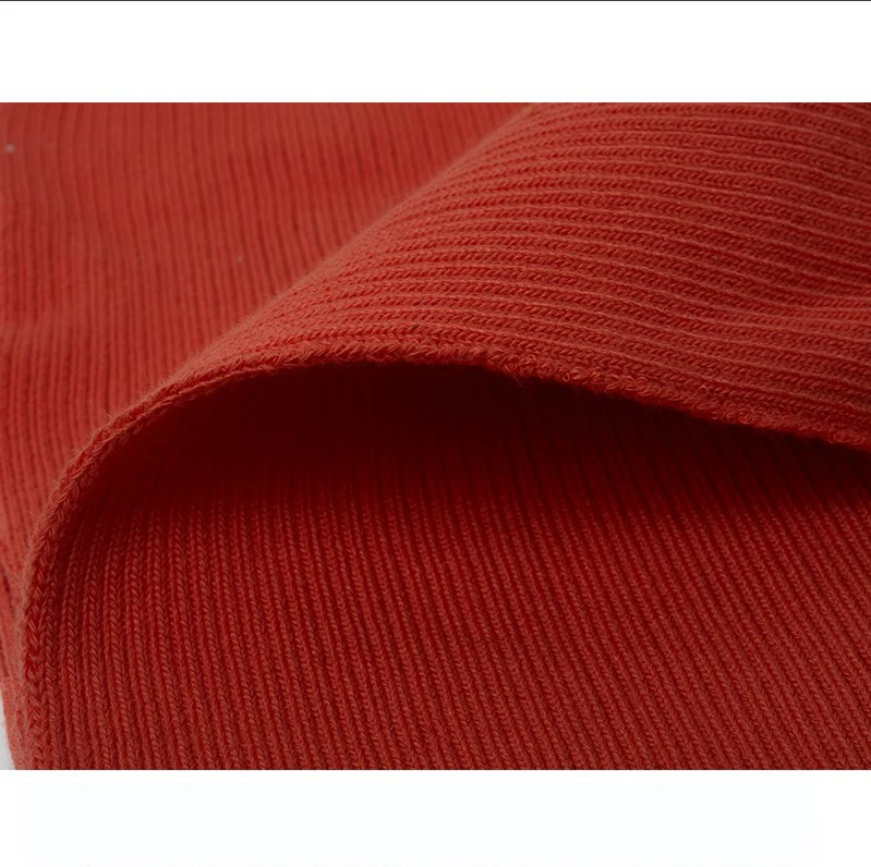 Утепленная 2*1 куртка-пуховик с вырезом, манжетами и нижним подолом, хлопковая трикотажная ткань в рубчик - Цвет: Orange20 wide 85cm