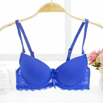 

Fashion Seamless lace small breasts sexy bra One Piece sexy small Cup t shirt Bra student girl double Push Up bra 32 34 36