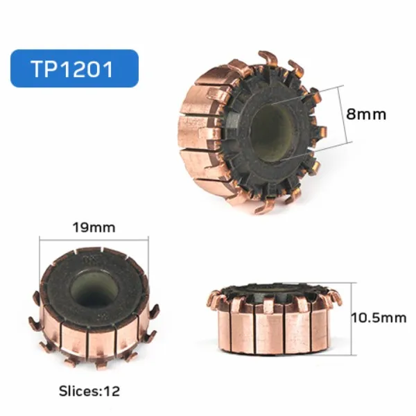 TUNGFULL 8x23x16 мм 2 шт. Медь стержень генератор мотор коллектор Медь тона латунь двигателя коллектор микро-просверленные арматура инструмент - Цвет: 8x19x10.5mm