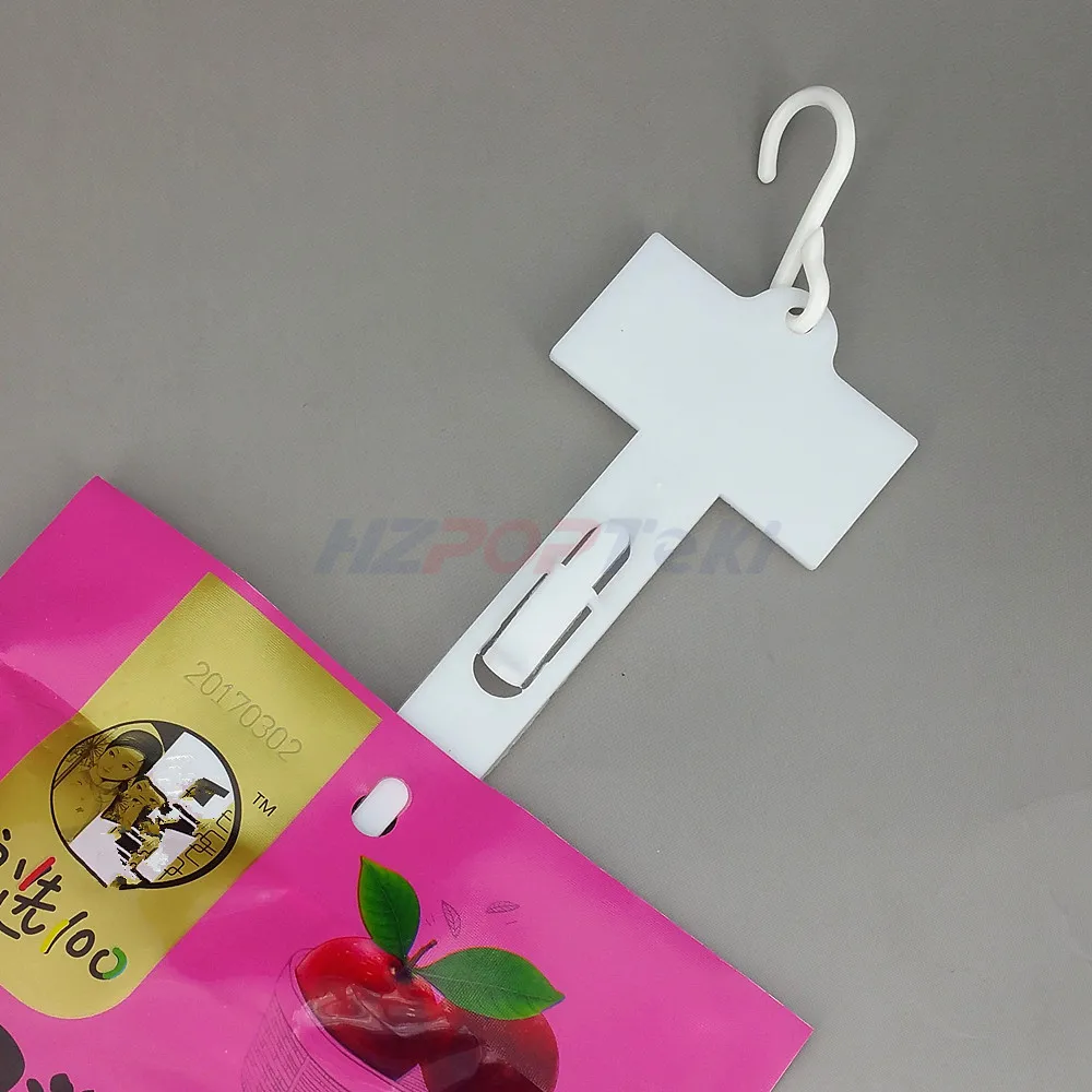 걸이식 상품 디스플레이 상품 클립 스트립, 플라스틱 PP 소매 제품, 6 후크, 슈퍼마켓 프로모션, L42cm, 60 개