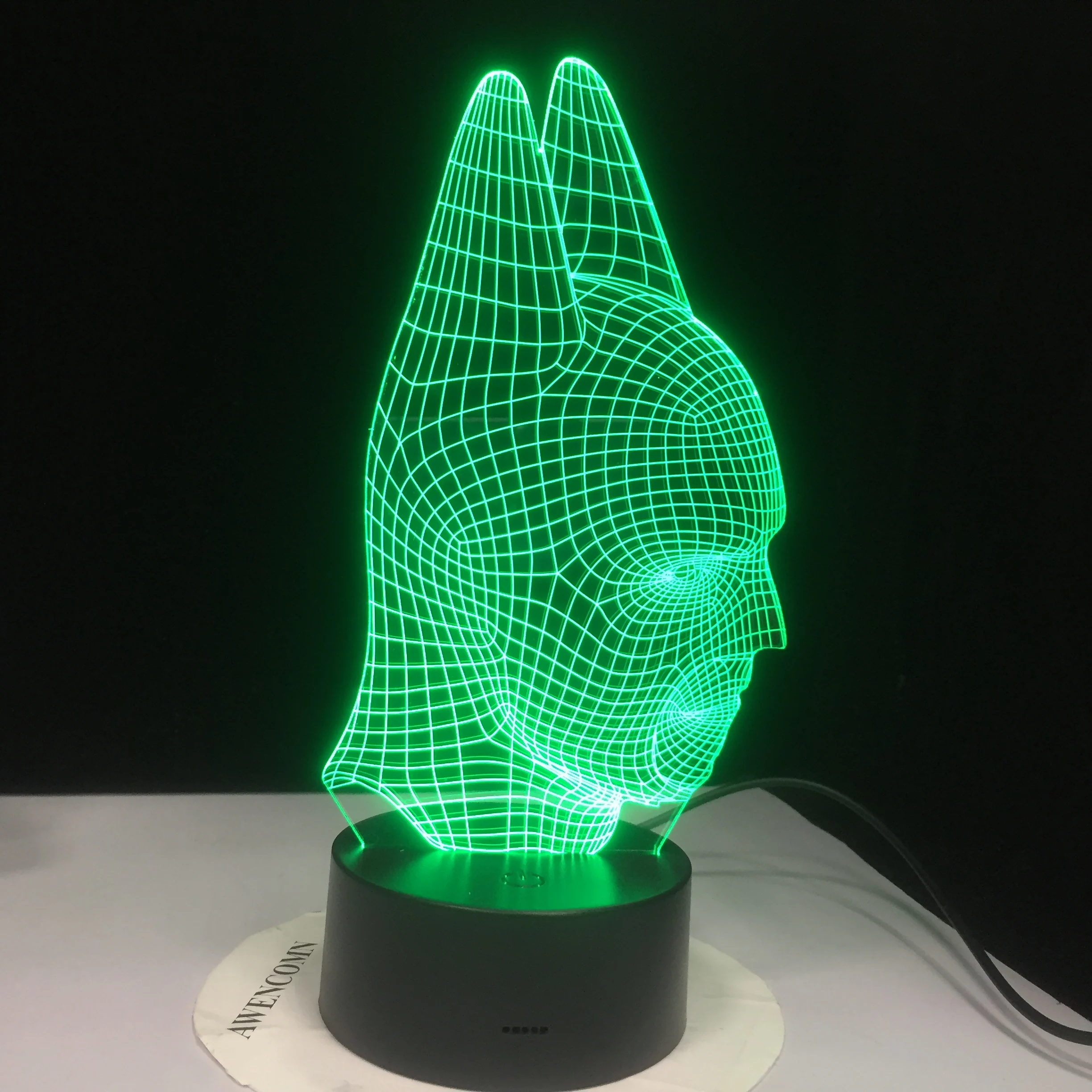 7 цветов 3d Визуальный дистанционный сенсорный Бэтмен цветной ночник детский