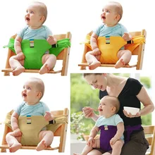 Silla de comedor para bebé, cinturón de seguridad, asiento infantil portátil, cubierta de silla de comedor, cinturón fijo