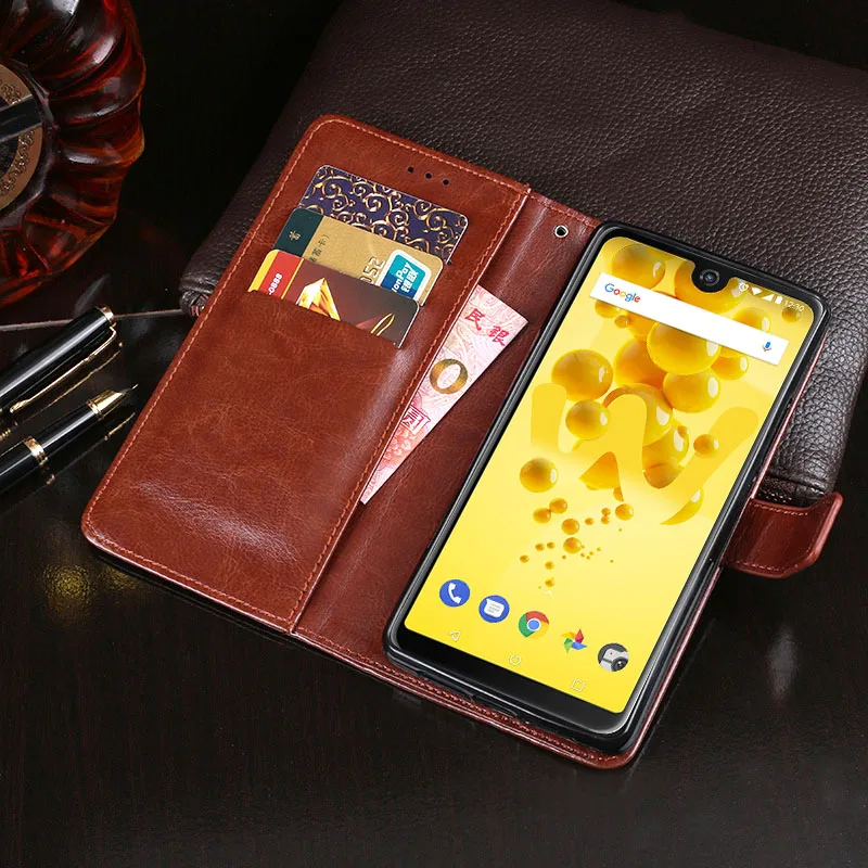 For Wiko View 2 Case Business Style Stand Flip Wallet Leather Cover Coque for Wiko View 2 Pro Case Fundas Cellphone Accessories