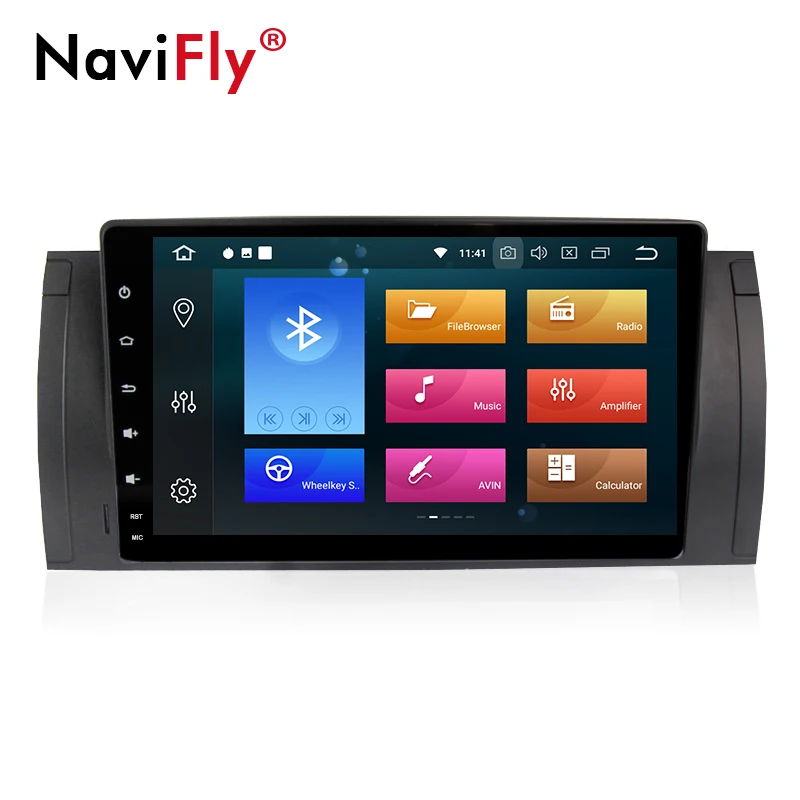 Clearance NaviFly 9" Android 8.0 Car Multimedia radio audio player or BMW/E39/X5/M5/E53 support Canbus 4G Wifi GPS Navigation RDS 3