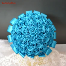 Искусственные Свадебные букеты цветок ручной работы горный хрусталь невесты Кристалл Свадебный букет de mariage