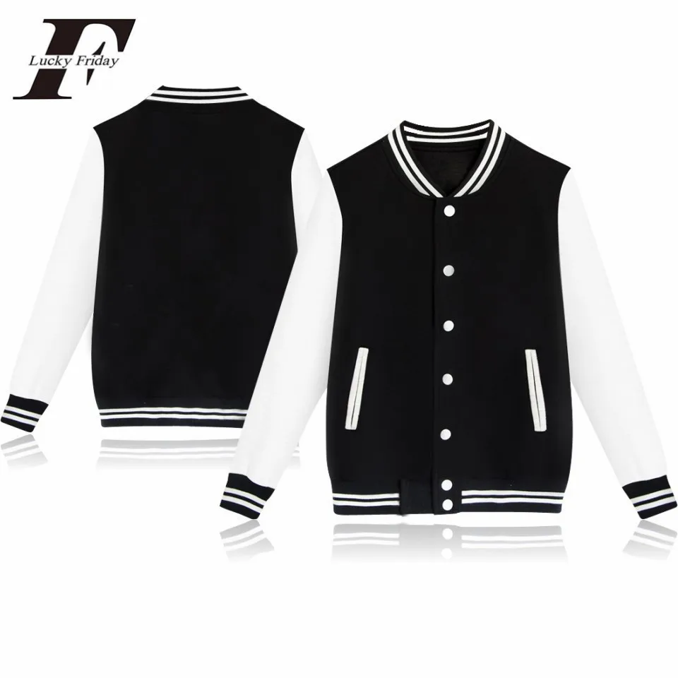 LUCKYFRIDAYF Hip Hop Winter Jacket Women College Sportswear Fleece Jaqueta...