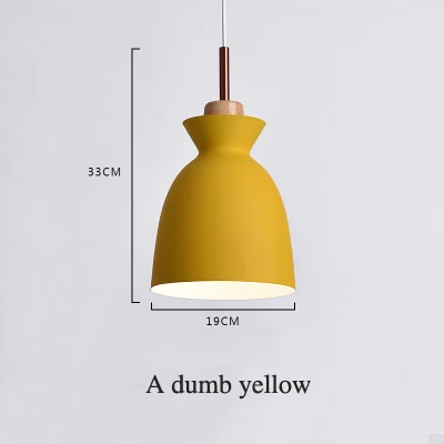 Модный внутренний светильник ing подвесной светильник s дерево и алюминий лампа для ресторана бара кофе столовой светодиодный подвесной светильник - Цвет корпуса: Цвет: желтый