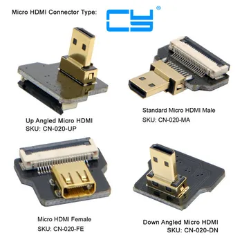 

FPV Micro HDMI Type D Male/Female Up/Down standard Angled 90 Degree Adapter for FPV HDTV Multicopter Aerial Photography