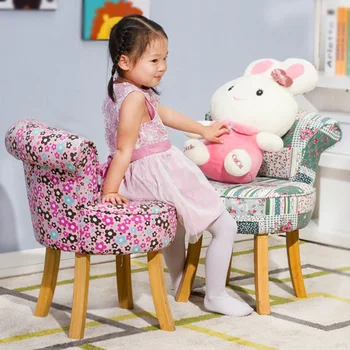 

Children chair kindergarten solid wood +cotton fabric sofa chair Children Furniture whole sale hot new 2017 European style