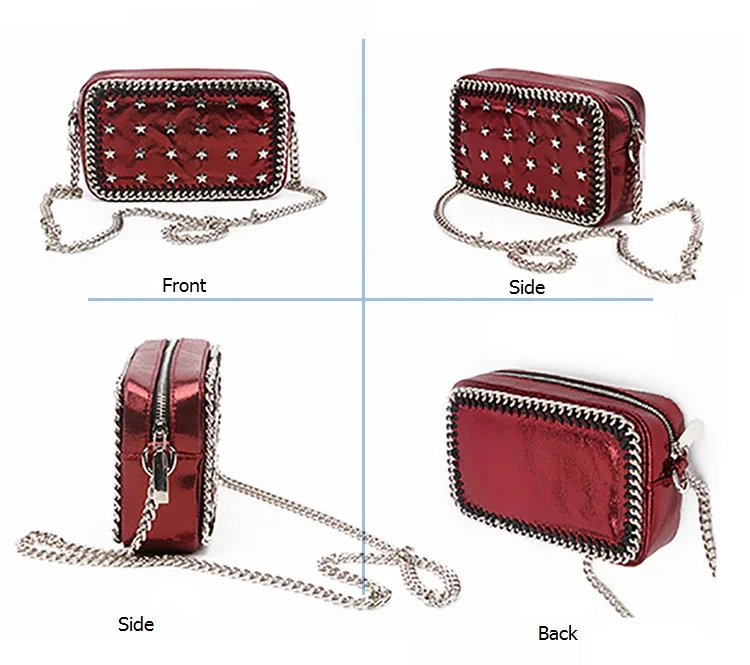 NIGEDU brand Small chain flap Crossbody Bag Female messenger bag Stella Star rivets Shoulder bag 2018 high quality Clutch purse Handbags (11)