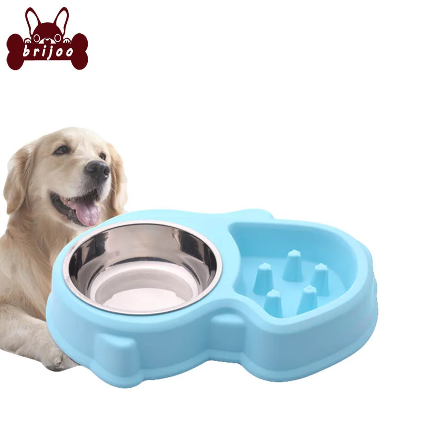 Brijoo Dog Bowl Stainless Steel Dog Food Bowl Universal Water Food Feeder Puppy Kitten Durable 3 Color Pet Bowl comedero perro