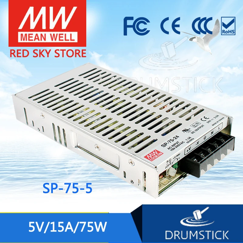 

MEAN WELL SP-75-5 5V 15A meanwell SP-75 5V 75W Single Output with PFC Function Power Supply [Real1]