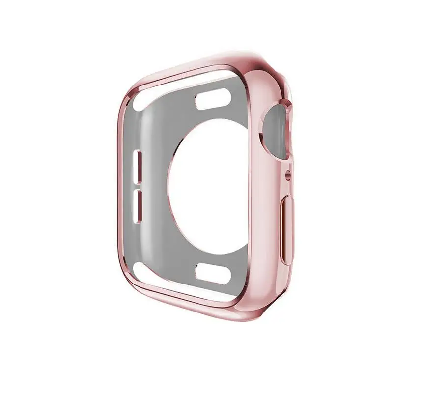 100 шт 360 градусов Тонкий чехол для часов для Apple Watch, версии 3, 2, 1, 42 мм, 38 мм, версия чехол мягкий прозрачный TPU Экран протектор для наручных часов iWatch, 4 44 мм 40 мм