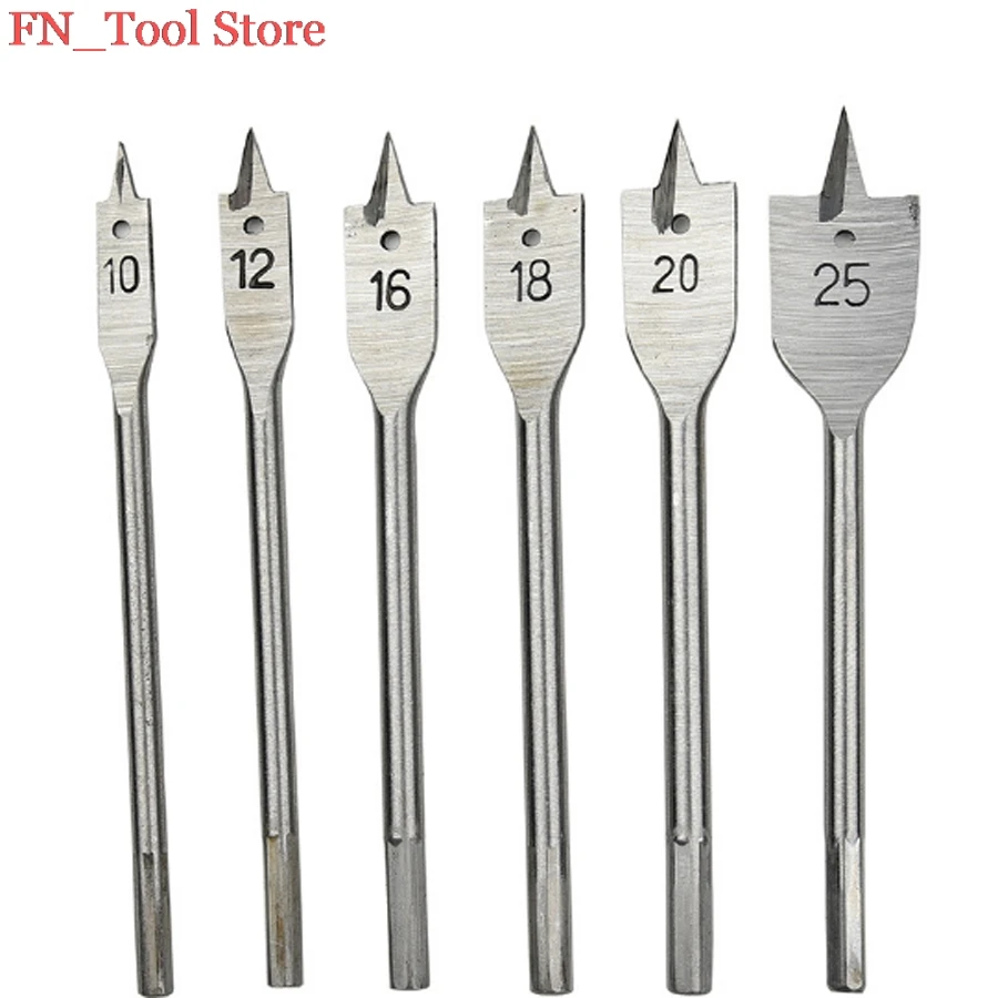 6Pcs. /Lot. pointed Wood Flat Bit Woodworking Hole Saws Flat drill bit