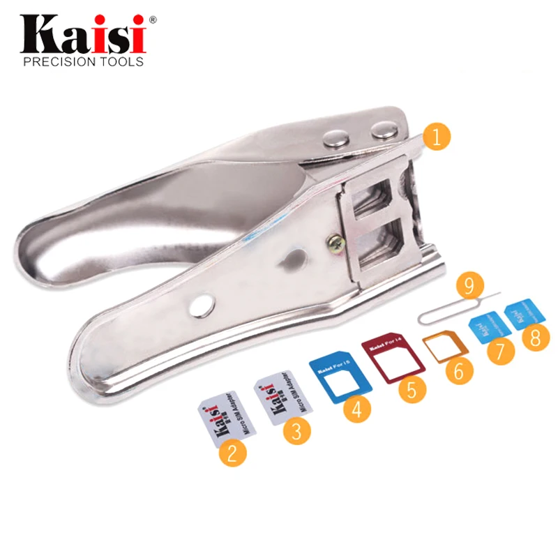 Kaisi  Unviersal Dual Micro Sim Cutter 2 in 1 Micro Sim Cut Tool Nano Card Cutter For iPhone X  8  8Plus For Sansung Smartphone