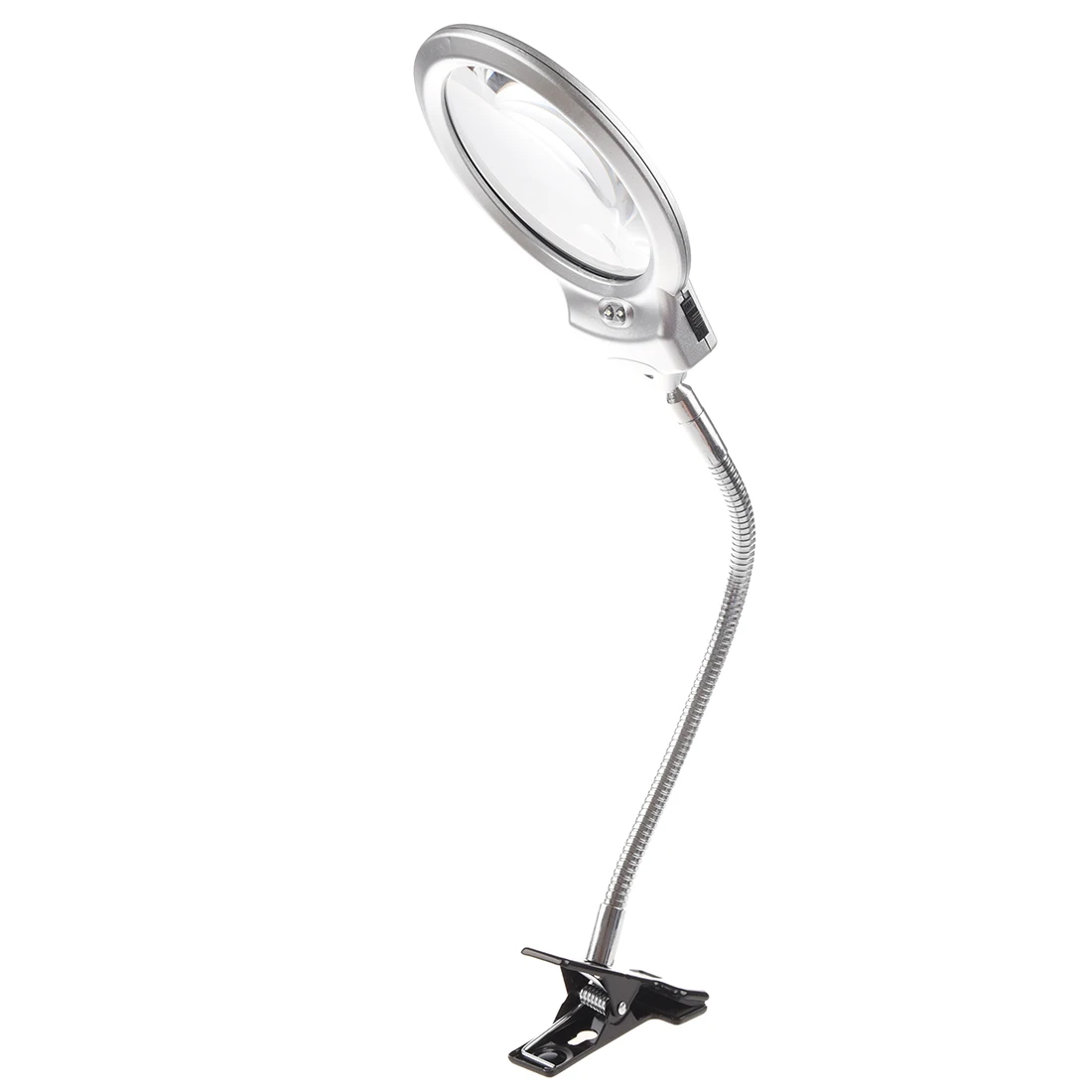 

2.5X 107MM 5X 24MM LED Illuminating Magnifier Metal Hose Magnifying Glass Magnifying Desk Table Reading Lamp Light with Clamp