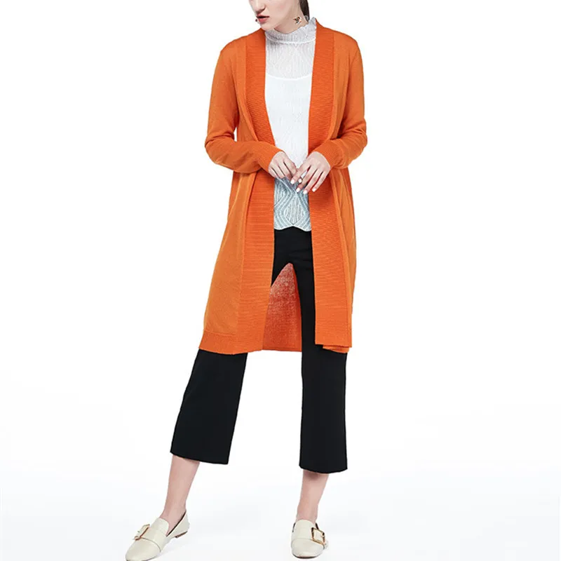 long cardigan orange
