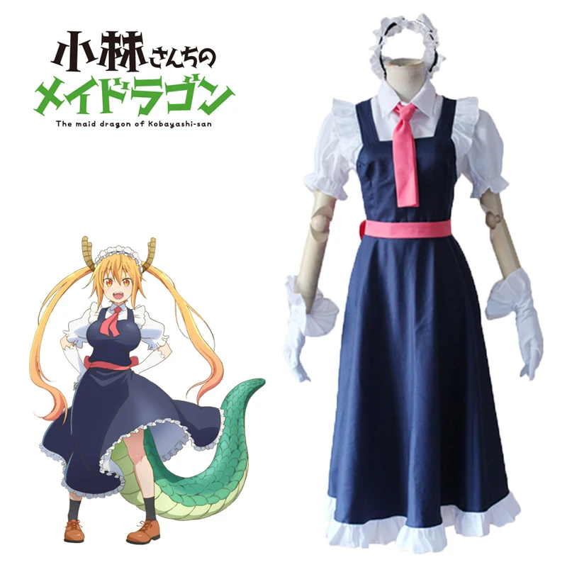 

Thor Cosplay Kobayashi San Chi No Maid Dragon Japanese Anime Maid Uniform Dress Halloween Costume