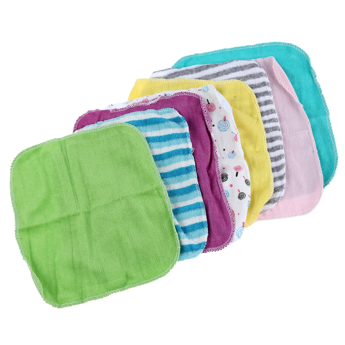 Baby Face Washers Hand Towels Cotton Wipe Wash Cloth 8pcs/Packin Towels from Mother & Kids on
