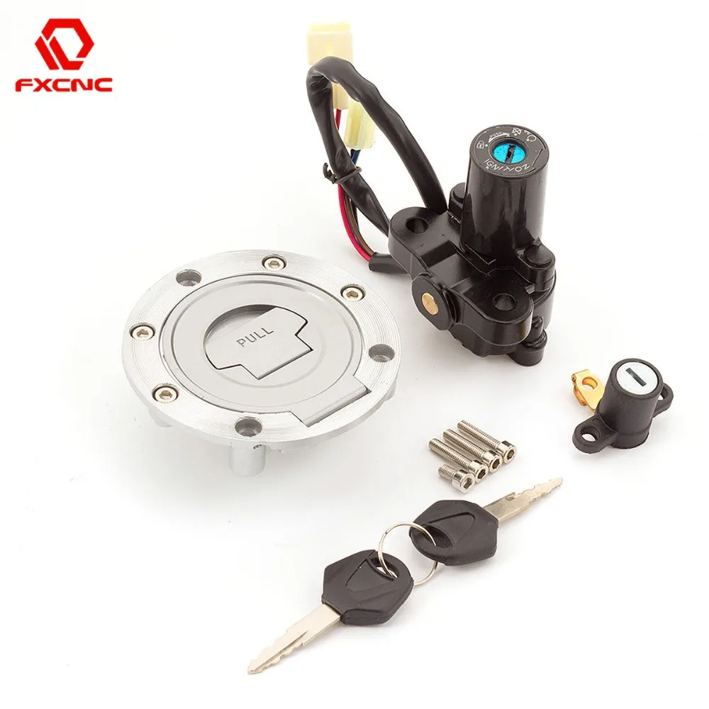 

FX CNC Motorcycle Ignition Switch Fuel Gas Cap lock+Ignition Switch lock+Seat lock+Keys For Yamaha MT03 MT09 FZ6 FZ09 XJ6 FZ6R
