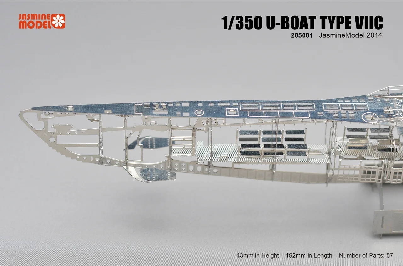 JasmineModel 1/350 Германия масштаб U-BOAT Тип VIIC 3D металлический скелет модель собранная головоломка сложные игрушки очень трудно