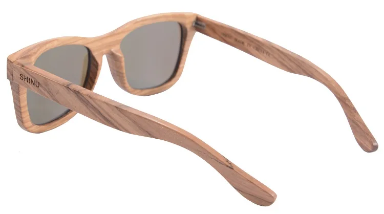 Природа Зебра деревянные солнцезащитные очки поляризованные синий зеркальное покрытие объектива Солнцезащитные очки Для женщин женские очки с антибликовым покрытием моды оттенок