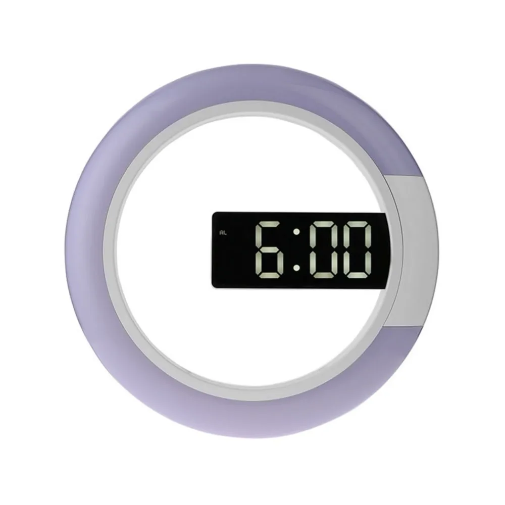 Светодиодный настенные часы, цифровые настольные часы с будильником, современный дизайн, ночник для украшения дома, гостиной - Цвет: White