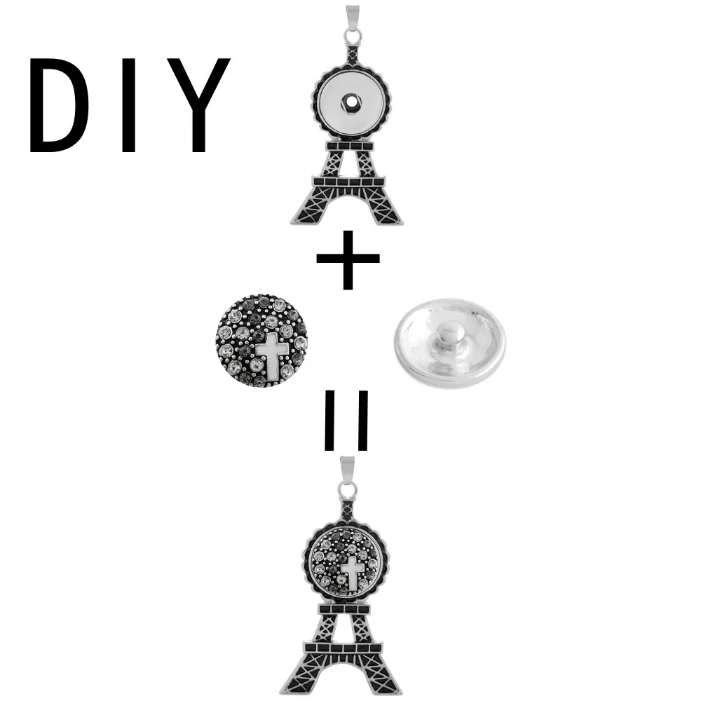Partnerbeads Винтаж Перо череп ключ слон Фея Эйфелева башня кнопки Подвески для Для