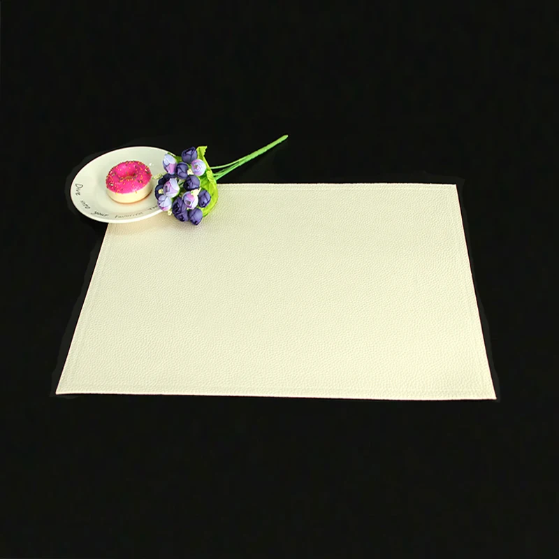 

2pcs Simple Design High Quality PU Leather Placemat Table Mat Heat Insulation Tablemat Non-Slip Placemat Pads Coasters