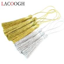 

30pcs 4/6cm Gold Silver Rayon Silk Cord Tassel for Earrings Accessories Handmade DIY Chinese Knot Tassel Thread Jewelry Findings