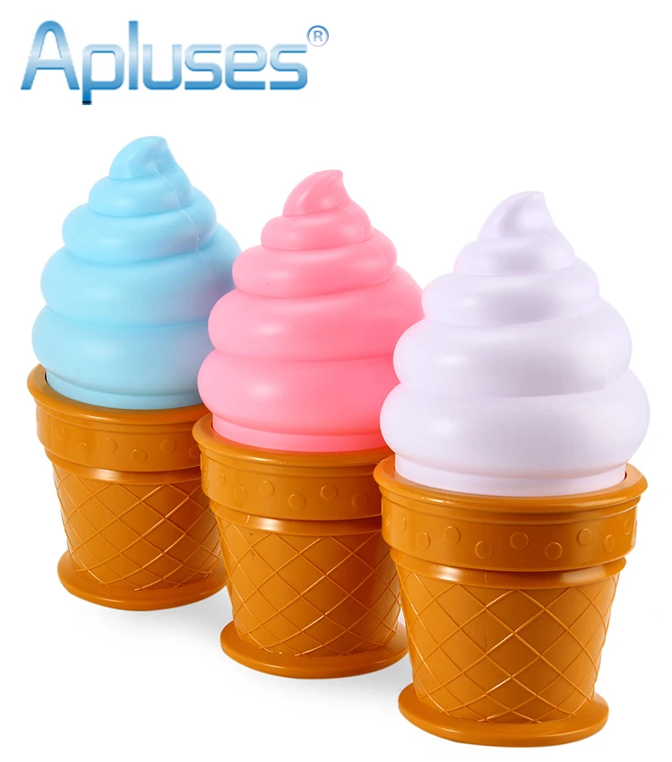 

Novelty Led Night Light Ice Cream Lamp Kids Bed Sleeping Table Lamp For Children