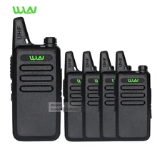 4pcs Portable Radio Set WLN KD-C1 Rechargeable Walkie Talkie UHF Handheld Two Way Ham Radio Communicator HF Transceiver Amateur