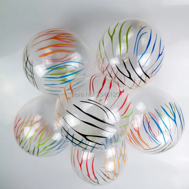 30pcs zebra balloons transparent horse party supplies 12inch round childrens day gift thicker striped balloon christmas