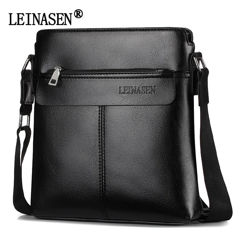 

LEINASEN 2018 Men Shoulder Bag Luxury Leather Business Men Bag Designer High Quality Messenger Bags Casual Office Bags For Men
