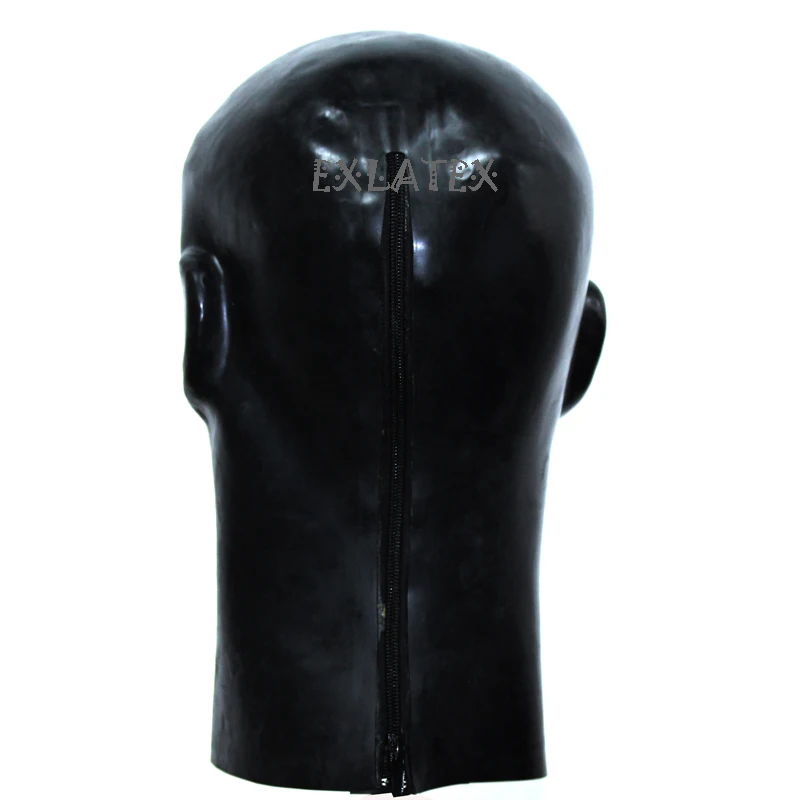 Latex Hood Sex Dolls male deadpool mask bondage hood latex dog mask-black (4)