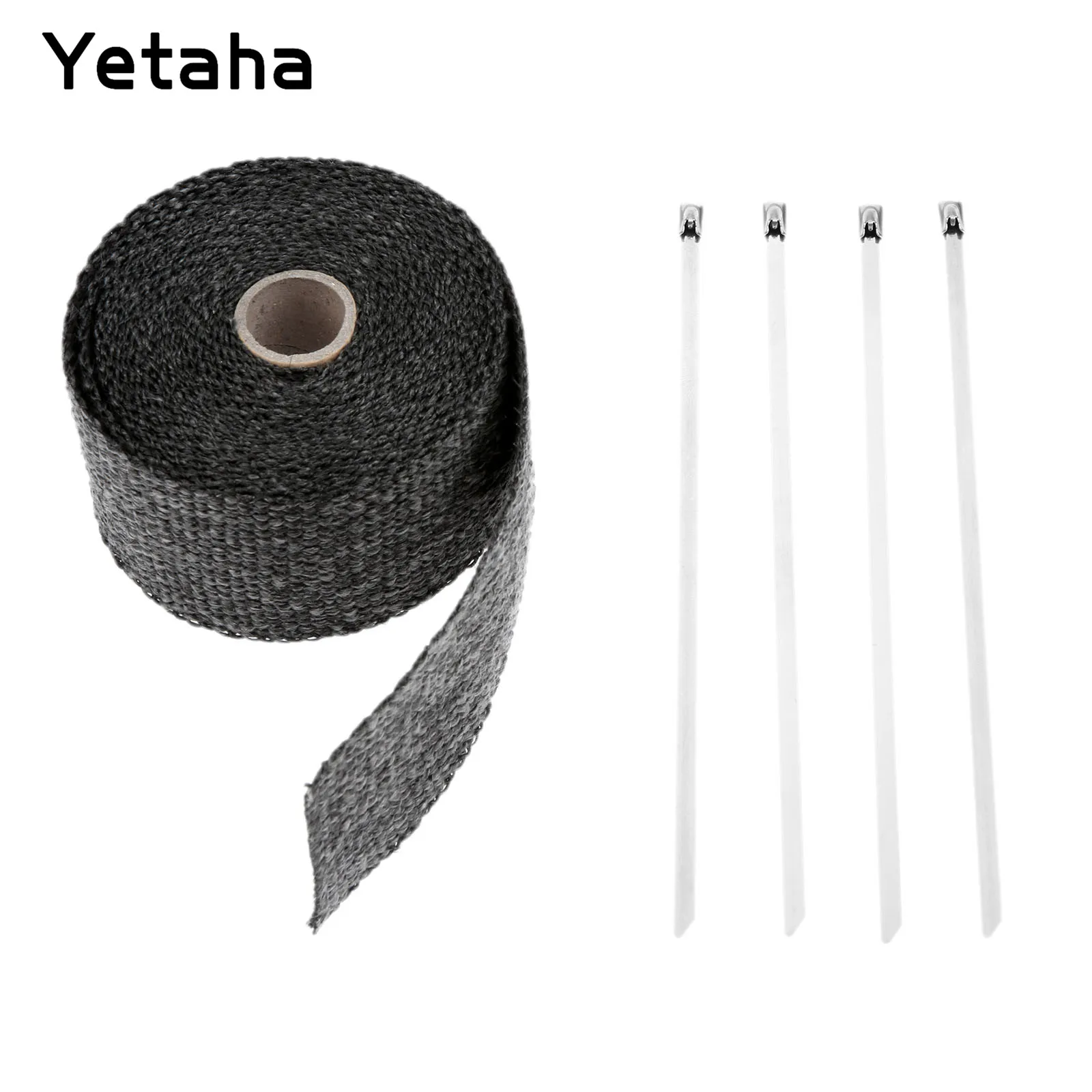 Black 5M Motorcycle Thermal Exhaust Header Pipe Tape Heat Insulating