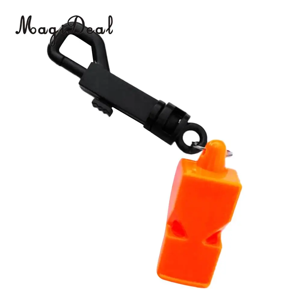 MagiDeal Outdoor Emergency Safety Marine Police Underwater Survival Whistle with Belt Clip