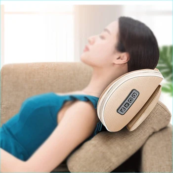 

Cervical Traction Neck Massager Electric Kneading Heated Infrared Shiatsu Massage Pillow Air Compresdo Therapy Pad Antifatigue