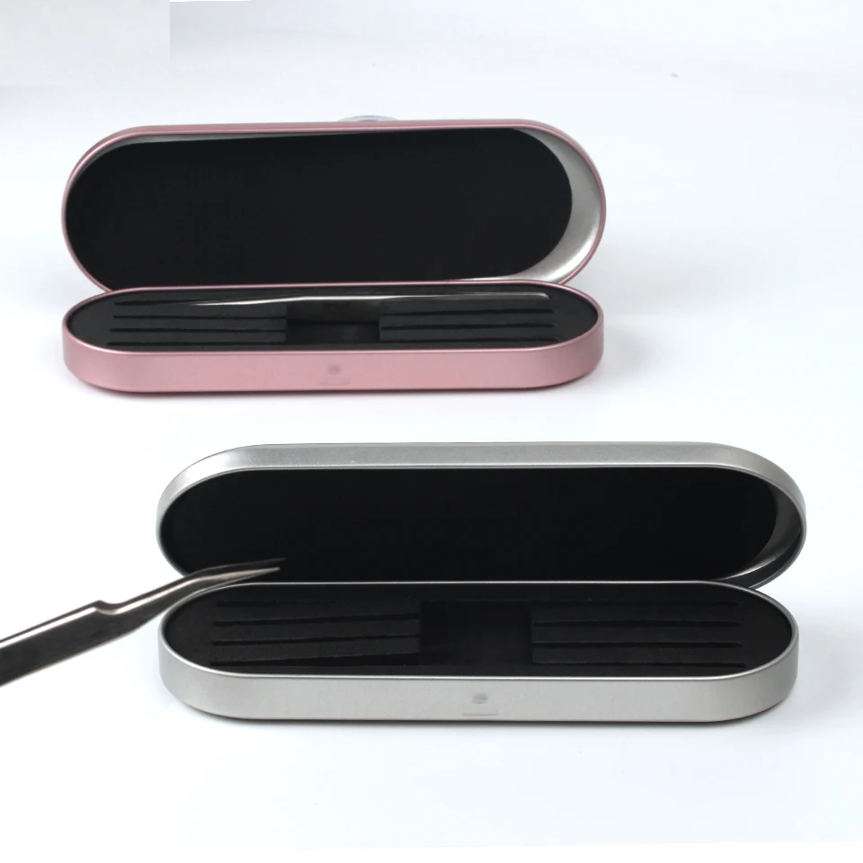 

NEWCOME Eyelash Extension Storage Box Tweezers Organizer Case Tweezers Storage Box Portable Safe Professional Make Up Tools Kits