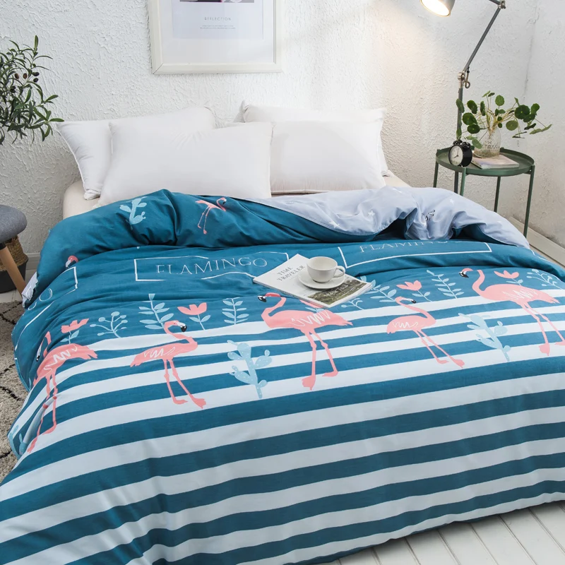 Cartoon-100%-Cotton-Duvet-Cover-Flamingo-Printing-Quilt-Cover-Twin-Queen-King-Size-Comforter-Cover-Single-Double-Bedclothes-1