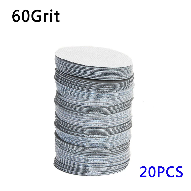 60Grit 20 шт. 75 мм " 40~ 3000 Грит шлифовальные диски шлифовальные полировки колодки - Сетки: 60Grit