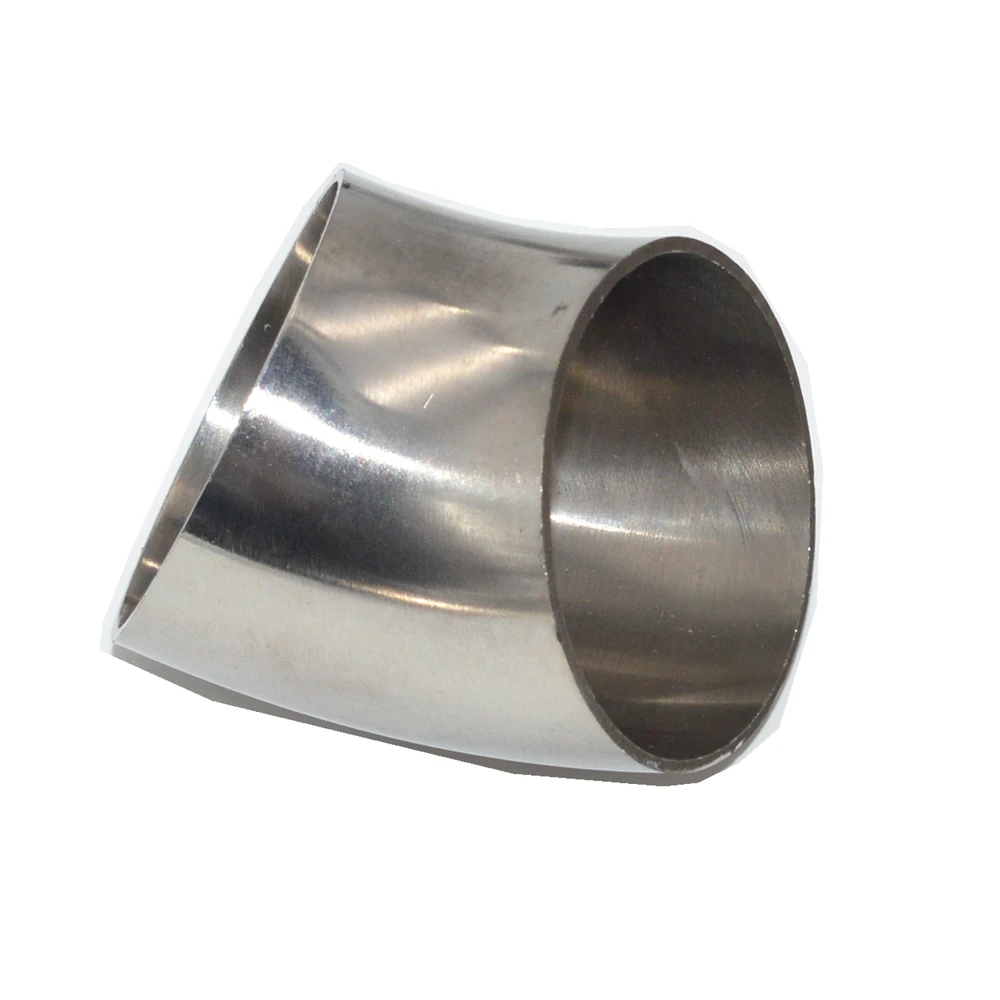 19mm-51mm OD 304 Acero inoxidable soldadura sanitaria 45 grados codo tubería montaje Homebrew