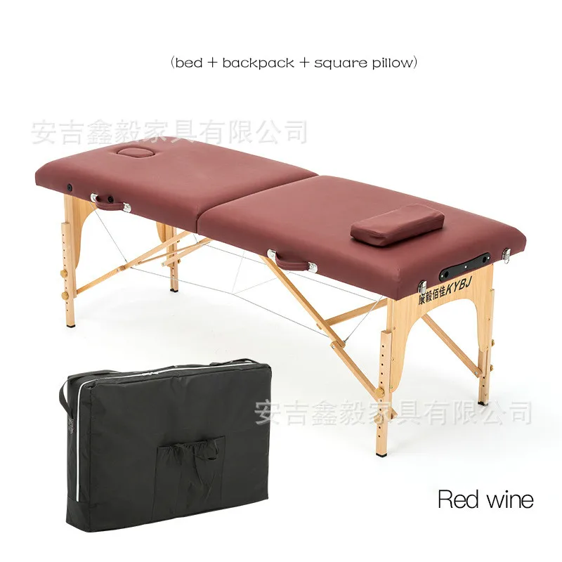 27 секций 185см60см легкий портативный массажный стол диван кровать плинтус терапия тату салон Рейки Исцеление шведский массаж 15 кг - Цвет: C(Backpack  pillow)
