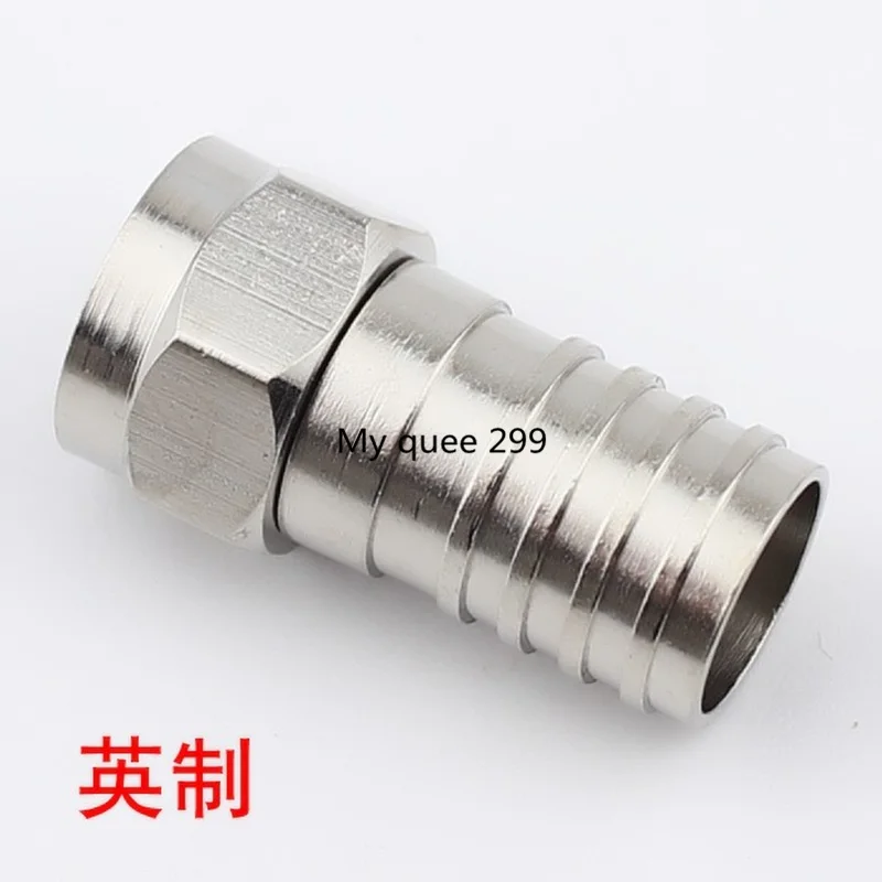 

All copper 2 shielded cold pressure type F head cable TV/coaxial joint 75-5 single tube cold pressing British F head