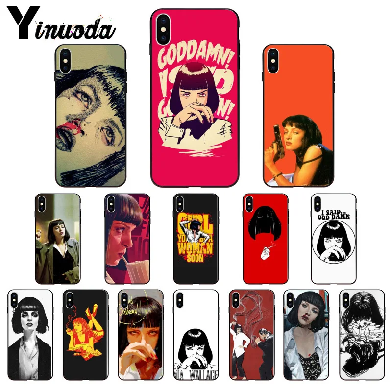 

Yinuoda Mia Wallace Custom Photo Soft Phone Case for Apple iPhone 8 7 6 6S Plus X XS MAX 5 5S SE XR Cover 11 11pro 11promax